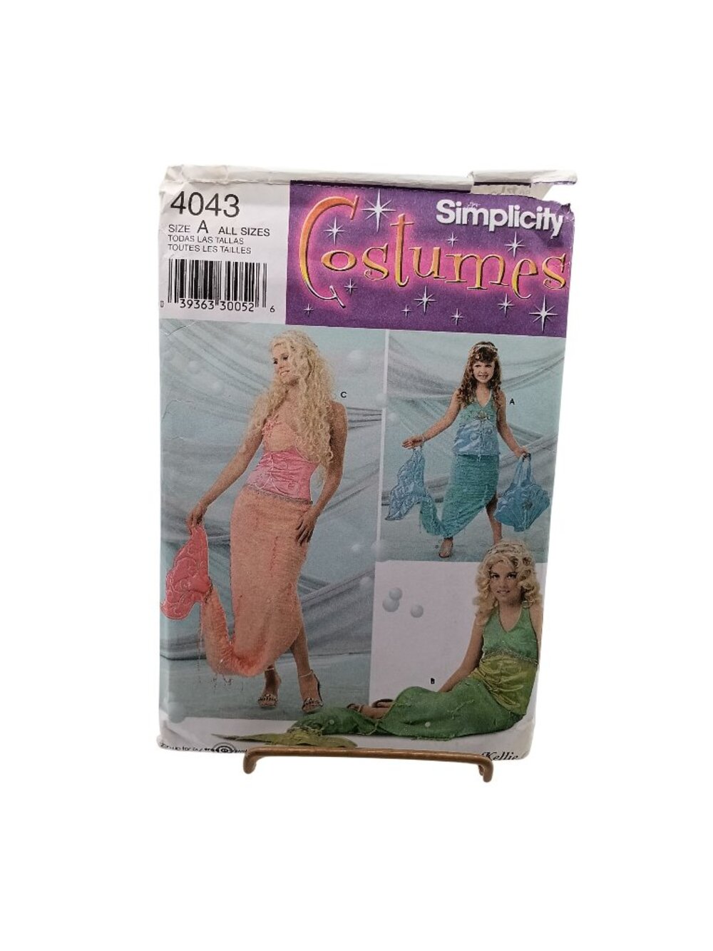 Simplicity 4043 Mermaid Costume Sewing Pattern For Child & Misses Size A All Siz